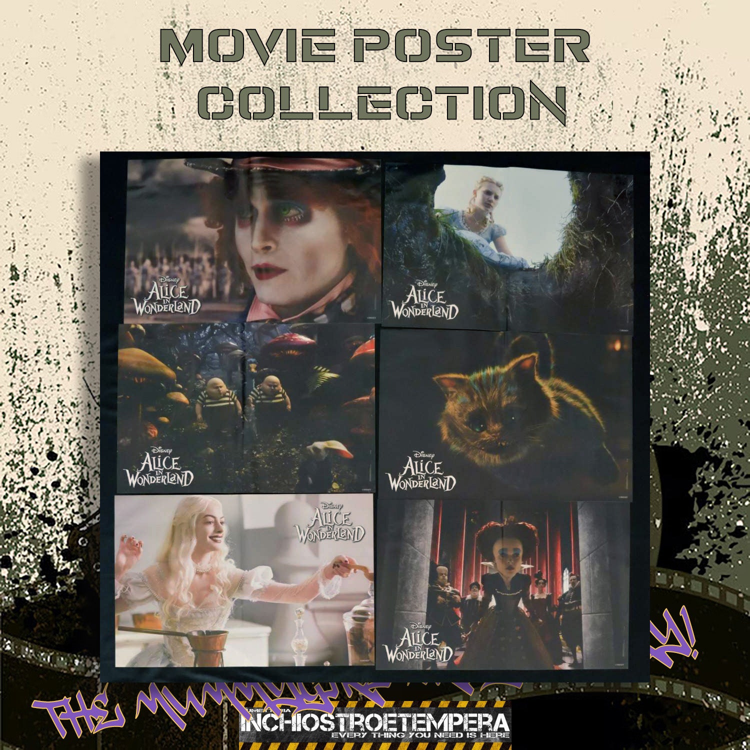Tim Burton: Alice in Wonderland | Fotobusta Originale (set di 6)