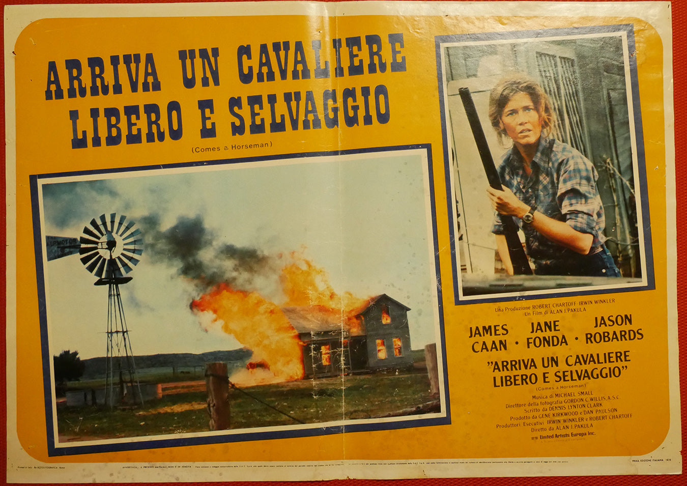 Jane Fonda: Arriva un cavaliere libero e selvaggio | Fotobusta Originale (set di 5)