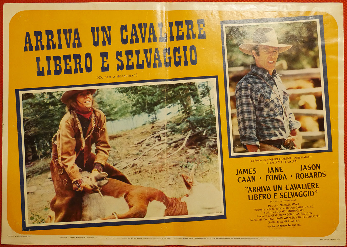 Jane Fonda: Arriva un cavaliere libero e selvaggio | Fotobusta Originale (set di 5)