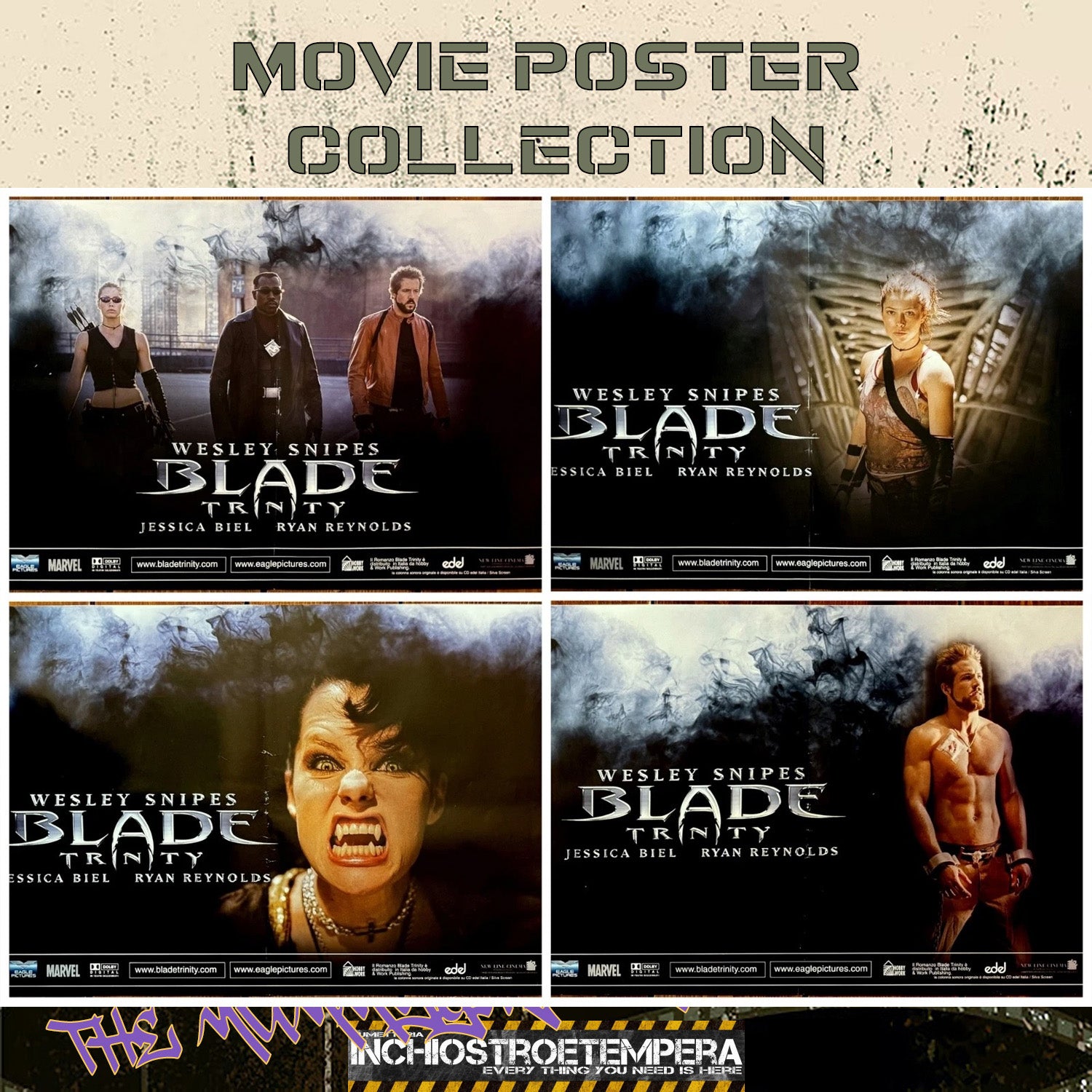 Wesley Snipes: Blade: Trinity | Fotobusta Originale (set di 4)