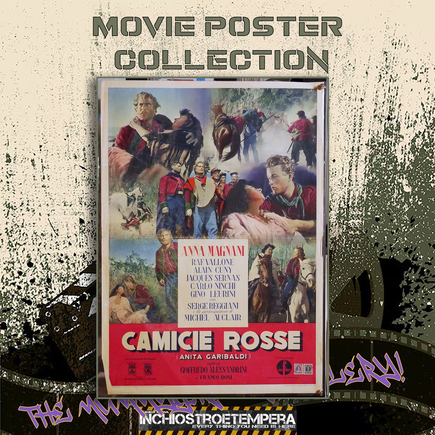 Anna Magnani: Camicie rosse (Anita Garibaldi) | Soggettone Cinema Originale (50x70)