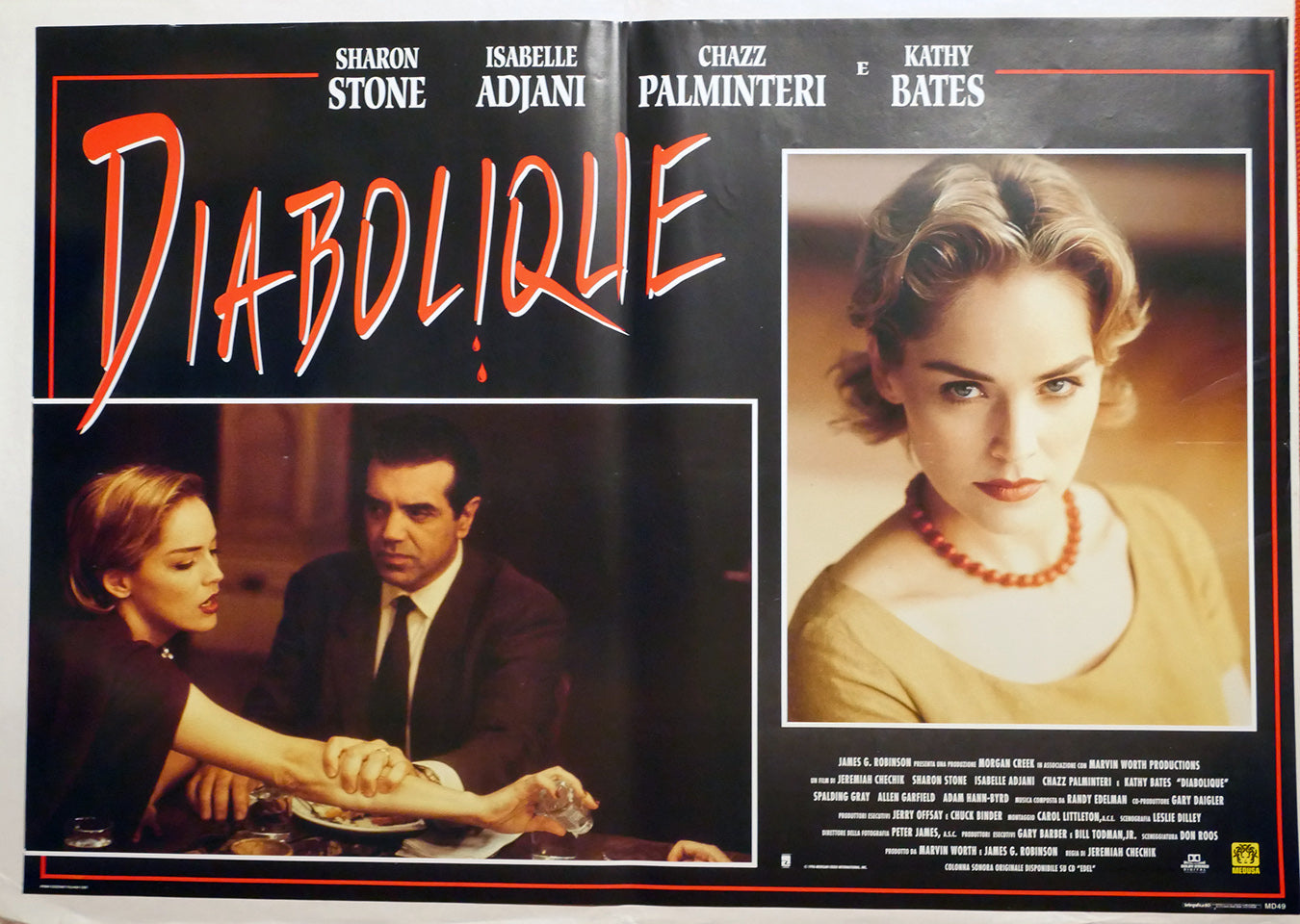 Sharon Stone, Isabelle Adjani: Diabolique | Fotobusta Originale (set di 6)