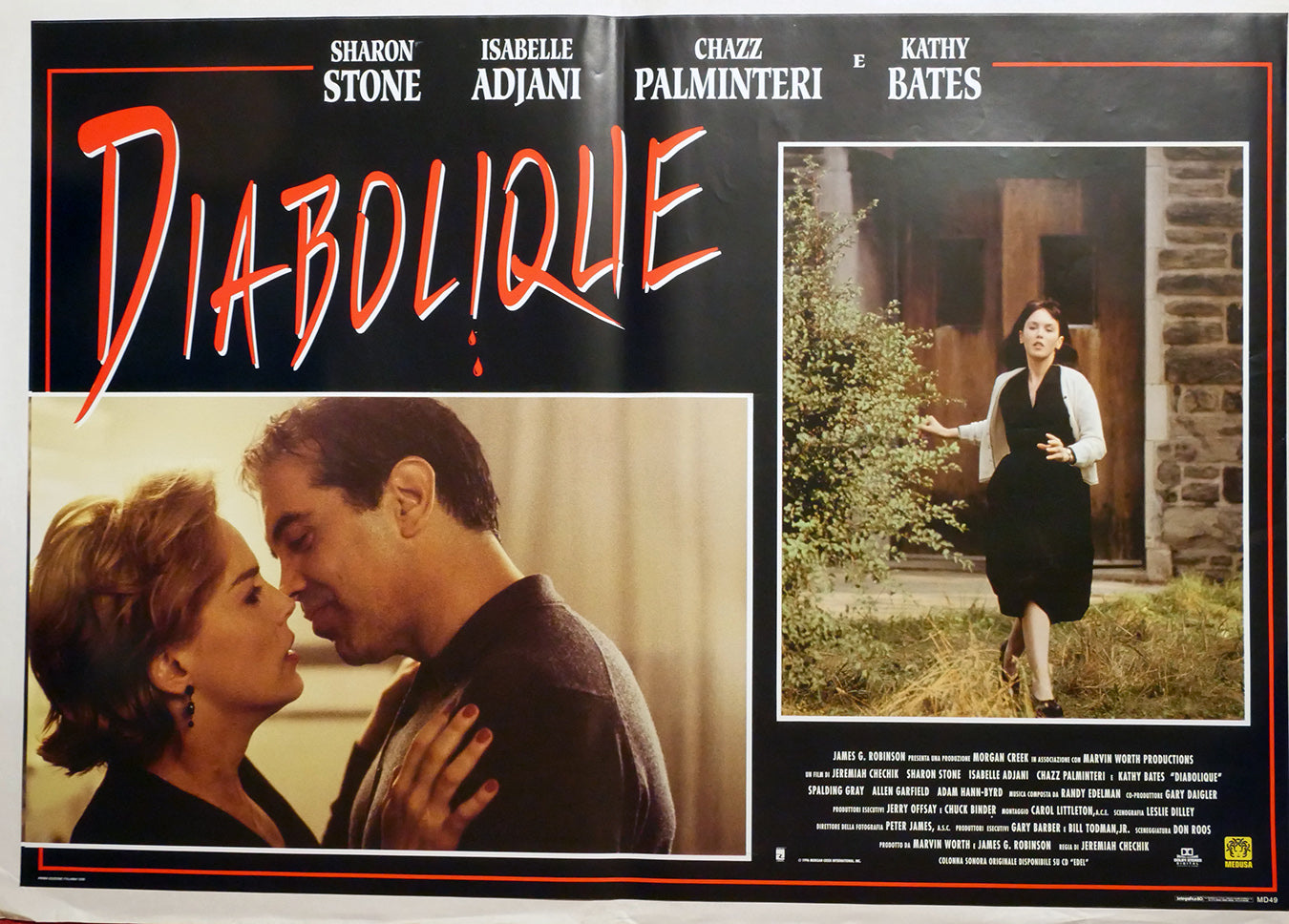 Sharon Stone, Isabelle Adjani: Diabolique | Fotobusta Originale (set di 6)