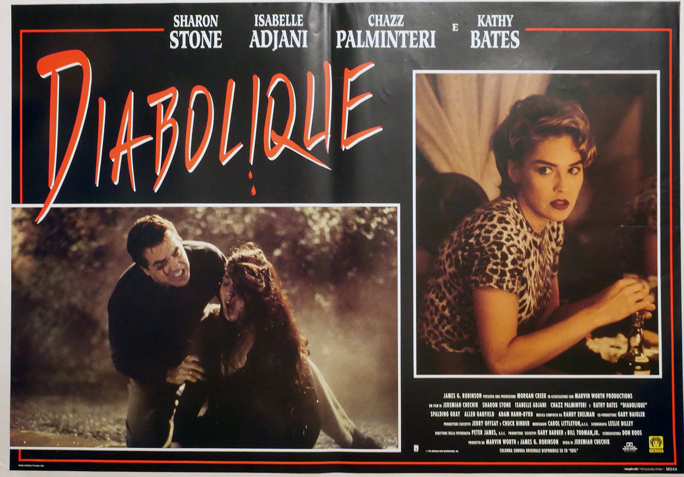 Sharon Stone, Isabelle Adjani: Diabolique | Fotobusta Originale (set di 6)