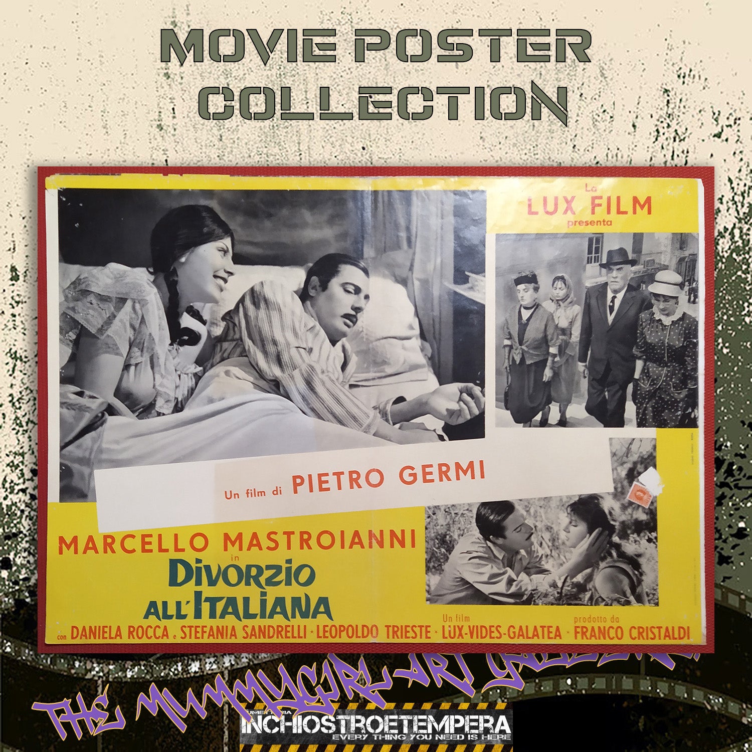 Marcello Mastroianni: Divorzio all'italiana | Fotobusta Cinema Originale