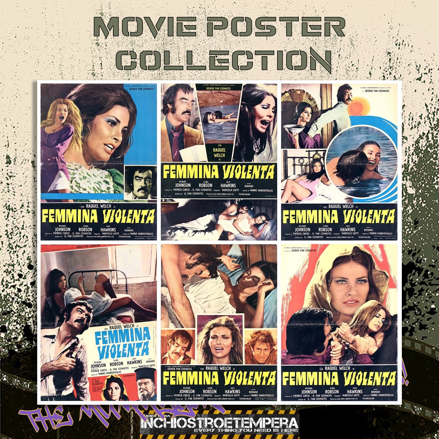 Raquel Welch: Femmina Violenta | Fotobusta Originale (set di 6)