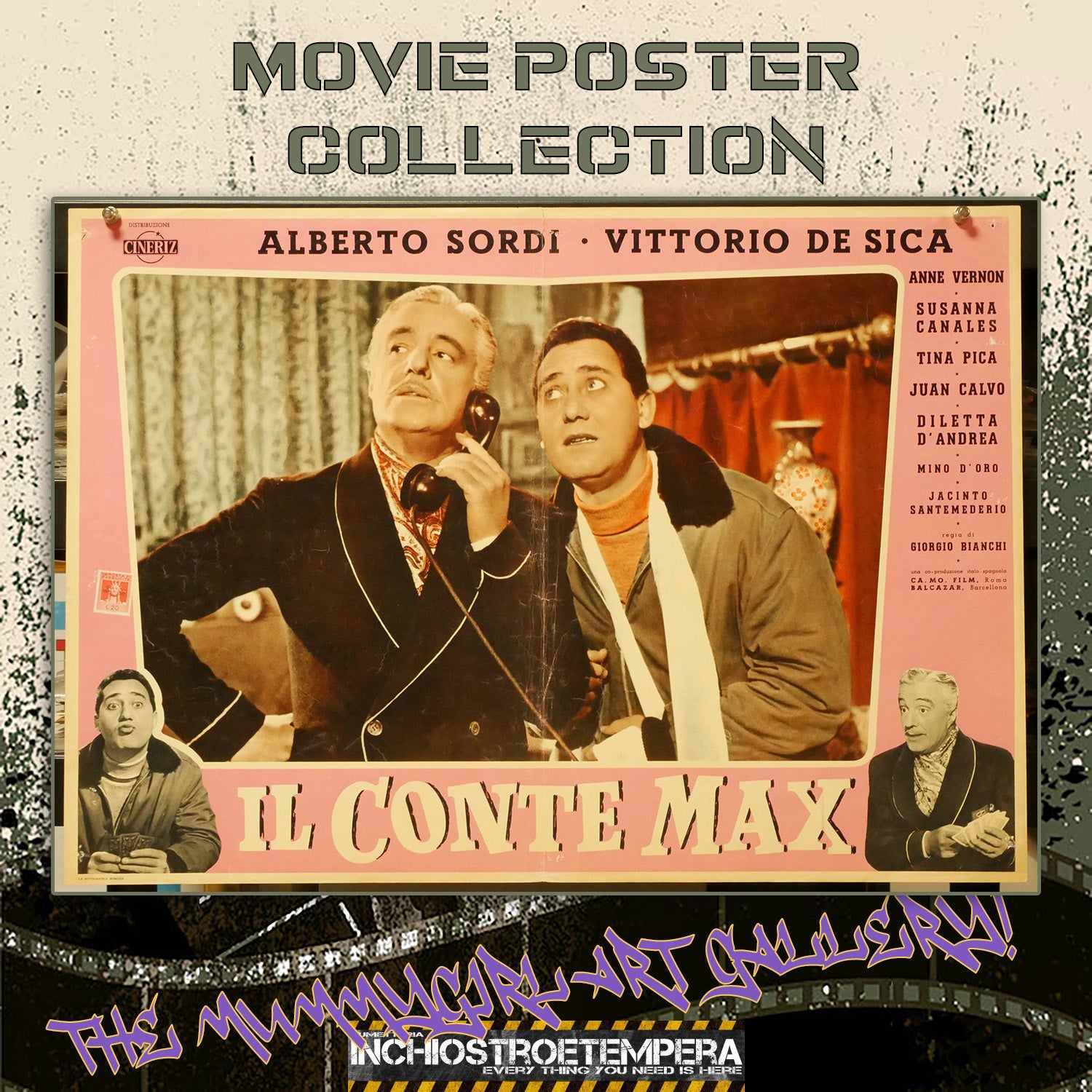 Il conte Max | Fotobusta Cinema Originale (Set di 3)