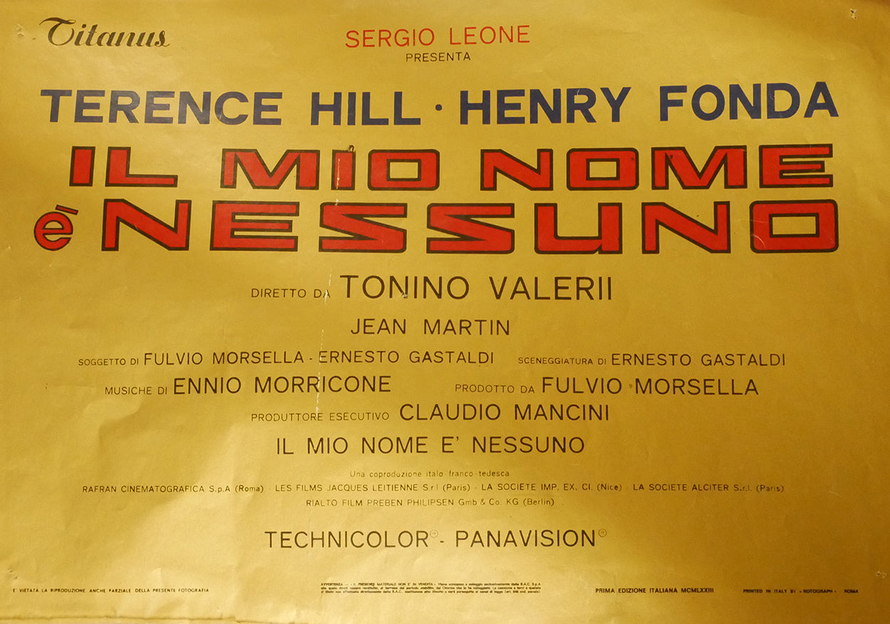 Henry Fonda, Terence Hill: Il mio nome è Nessuno | Soggettone Originale (100x70)