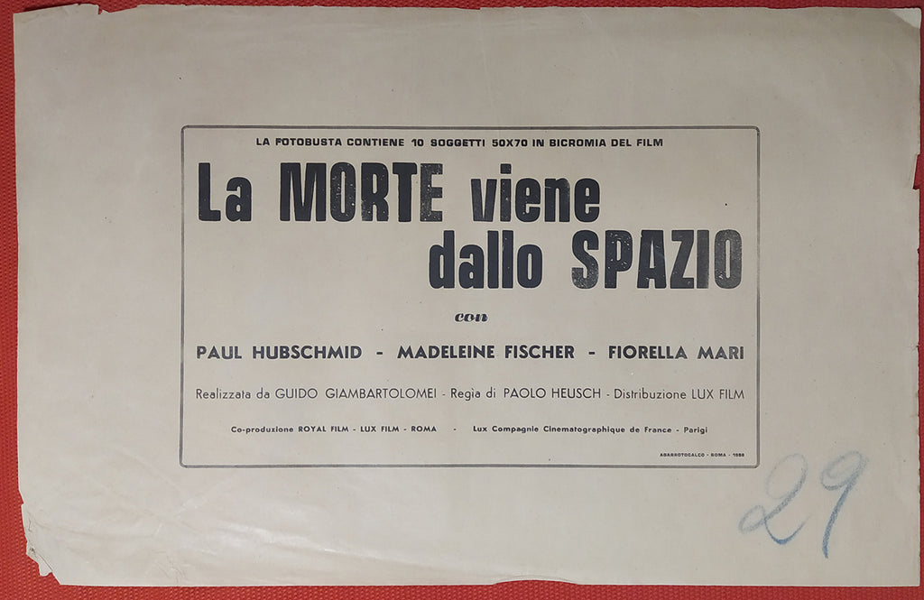 La morte viene dallo spazio | Fotobusta Originale Cinema (set di 5)