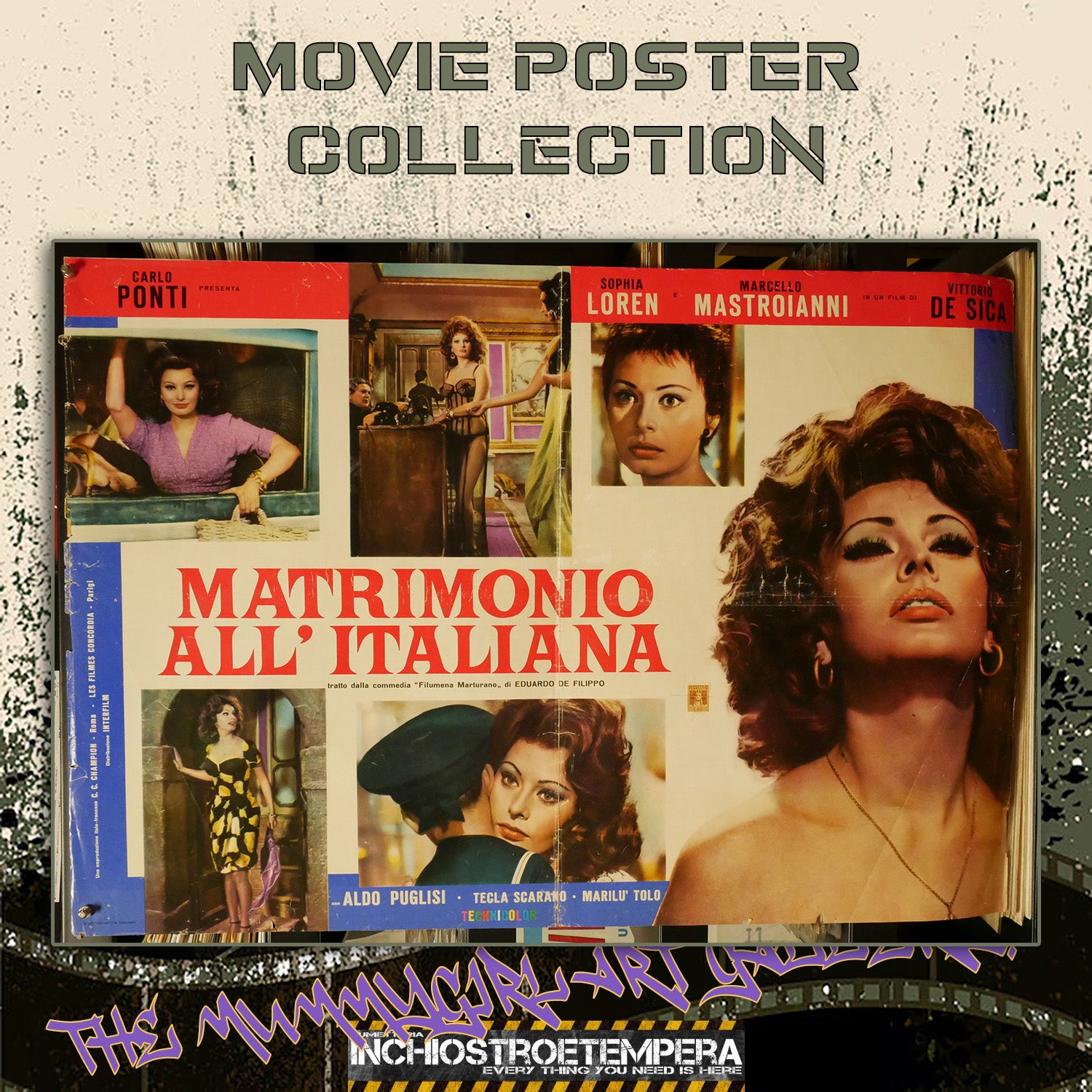Sophia Loren: Matrimonio all'italiana | Soggettone Originale (100x70)