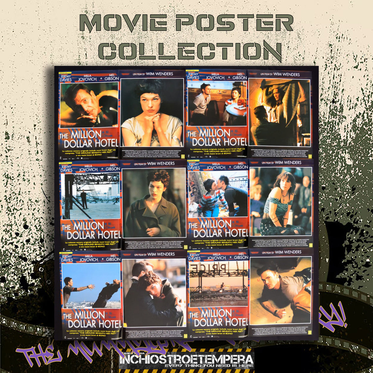 Wim Wenders: Million Dollar Hotel | Fotobusta Cinema Originale (Set di 6)