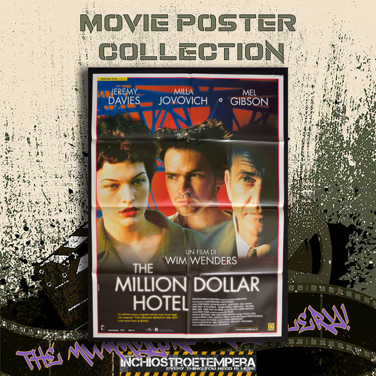 Wim Wenders: The Million Dollar Hotel | Manifesto 2 Fogli Originale