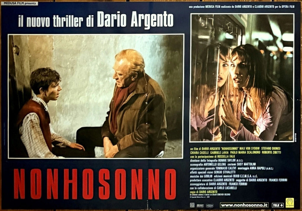 Dario Argento: Non ho sonno | Fotobusta Cinema Originale (Set di 6)