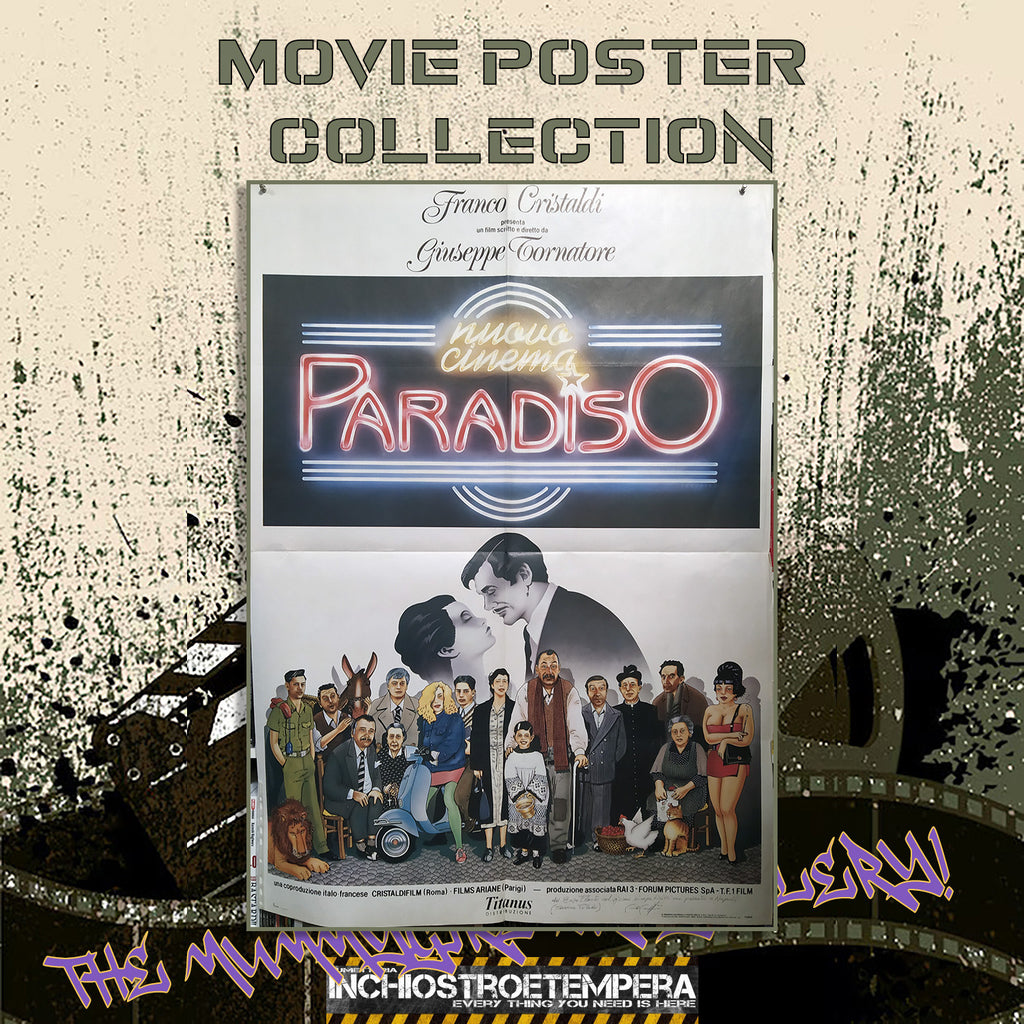 Nuovo Cinema Paradiso | Manifesto 2 Fogli Originale autografato da Cecco Cecchini