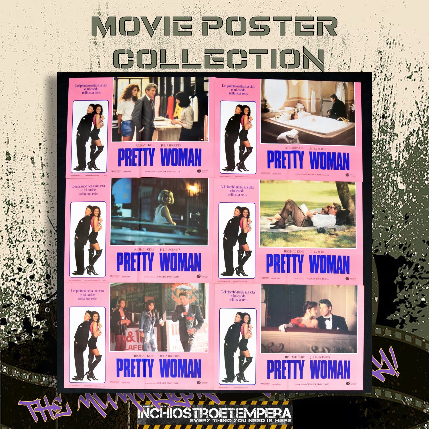 Julia Roberts, Richard Gere: Pretty Woman | Fotobusta Originale (set di 6)