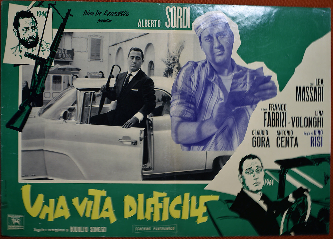 Alberto Sordi, Lea Massari: Una vita difficile | Fotobusta Originale (set di 6)