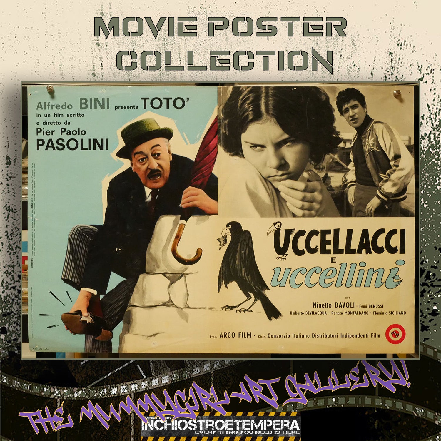 Totò: Uccellacci e uccellini | Fotobusta Cinema Originale