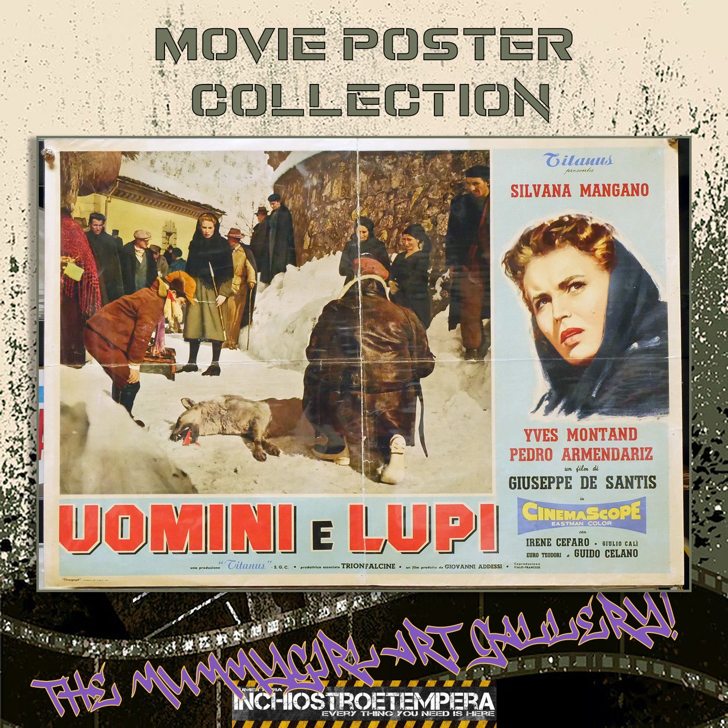 Silvana Mangano: Uomini e lupi | Fotobusta Originale