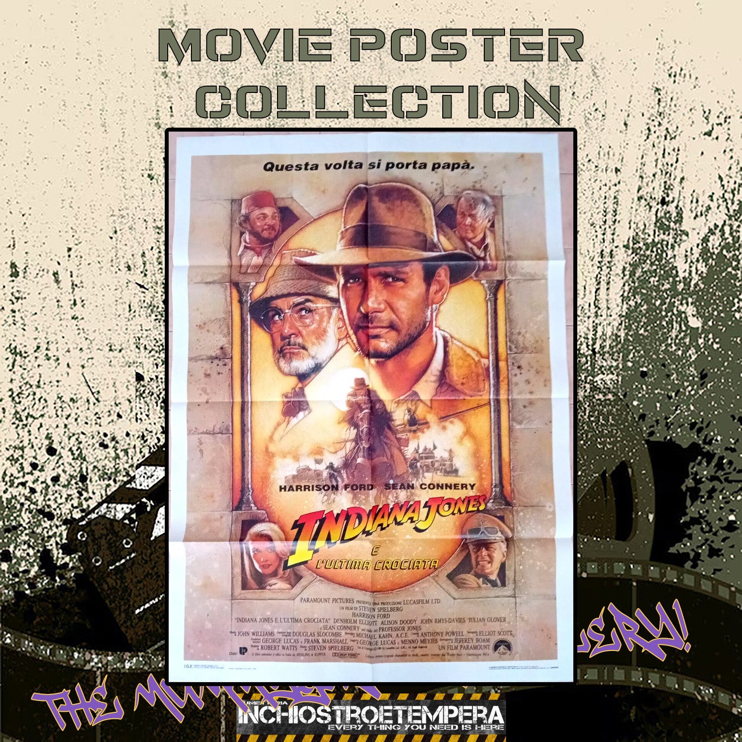 Indiana Jones e l’ultima crociata | Manifesto 2 Fogli Originale