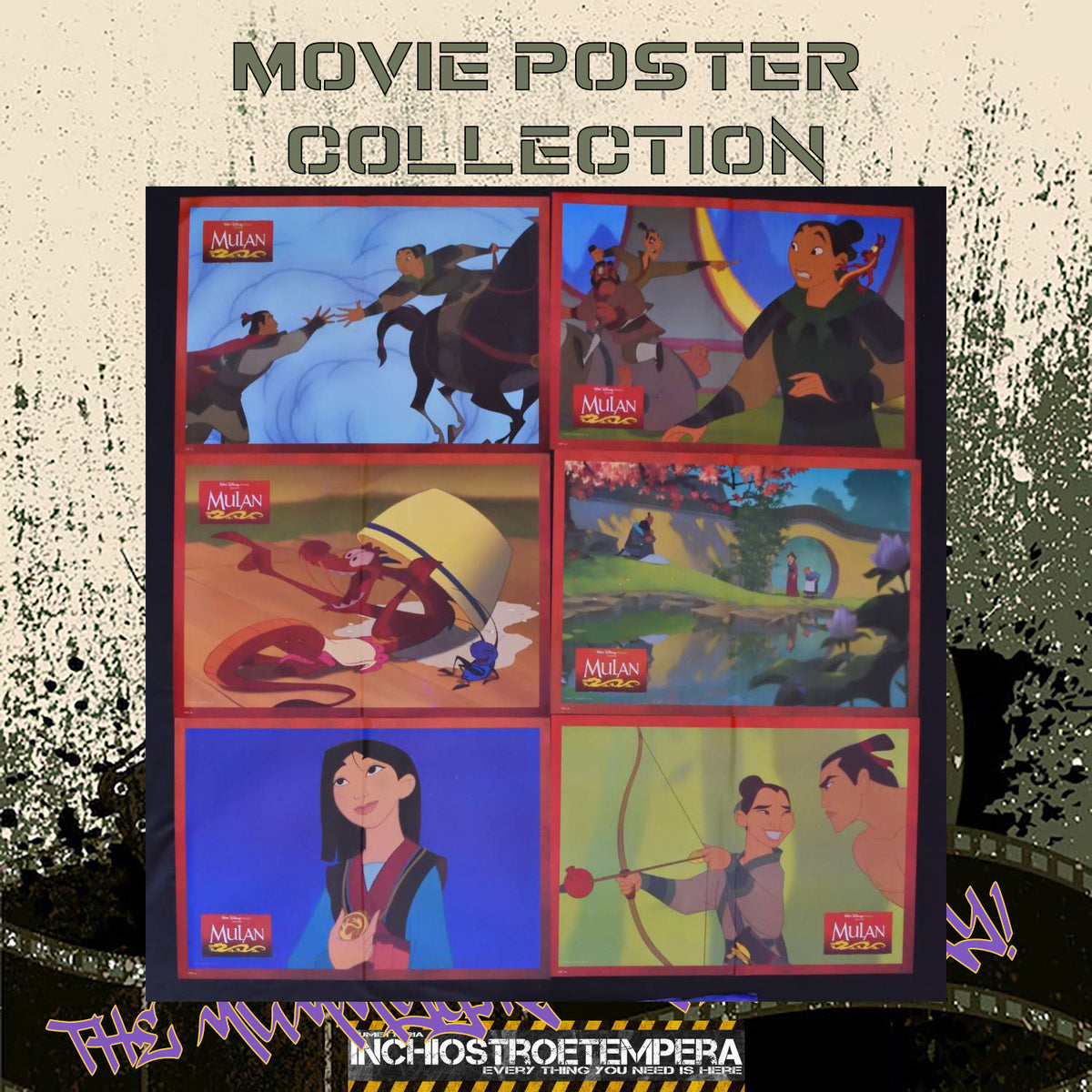 Disney: Mulan | Fotobusta Cinema Originale (Set di 6)