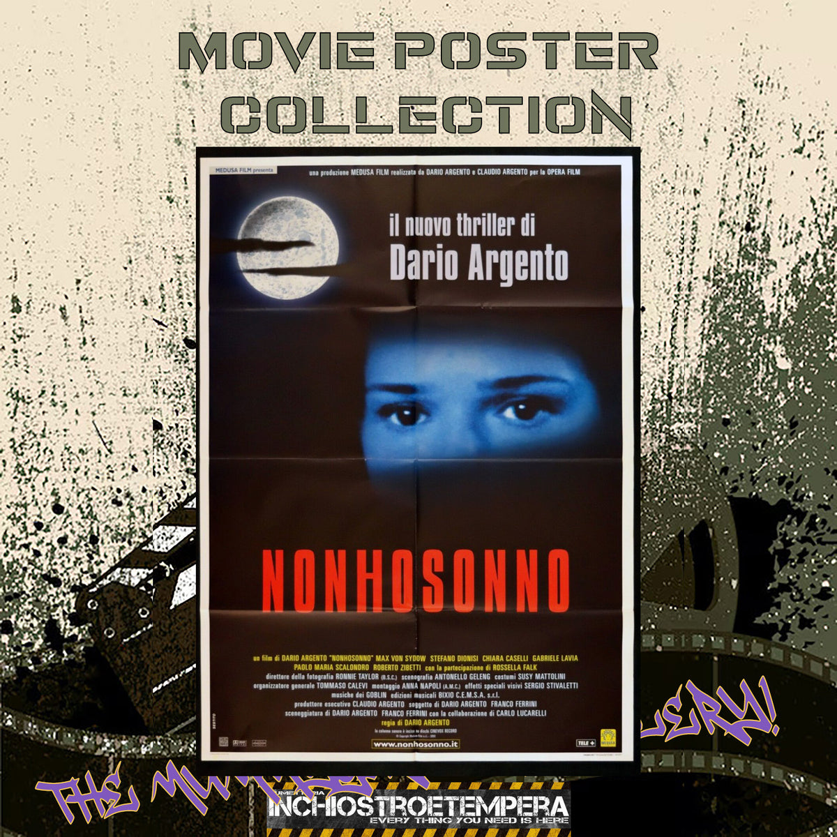 Dario Argento: Non ho sonno | Manifesto 2 Fogli Originale