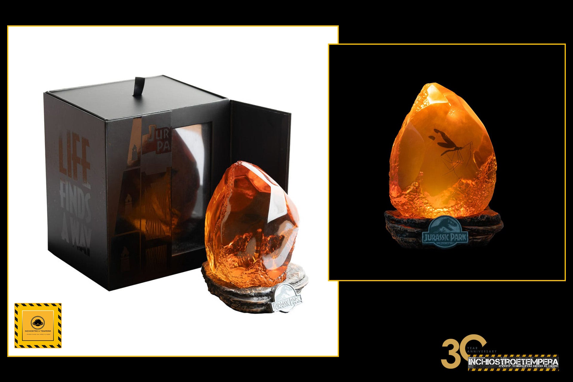 Jurassic Park Lamp with USB-C Amber