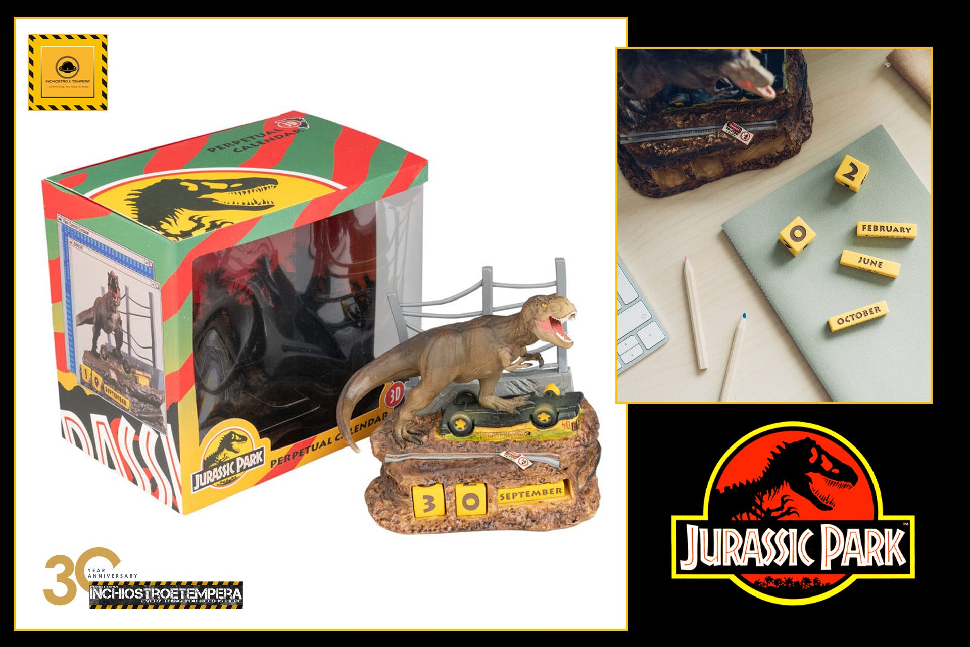 Jurassic Park 3D perpetual Calendar